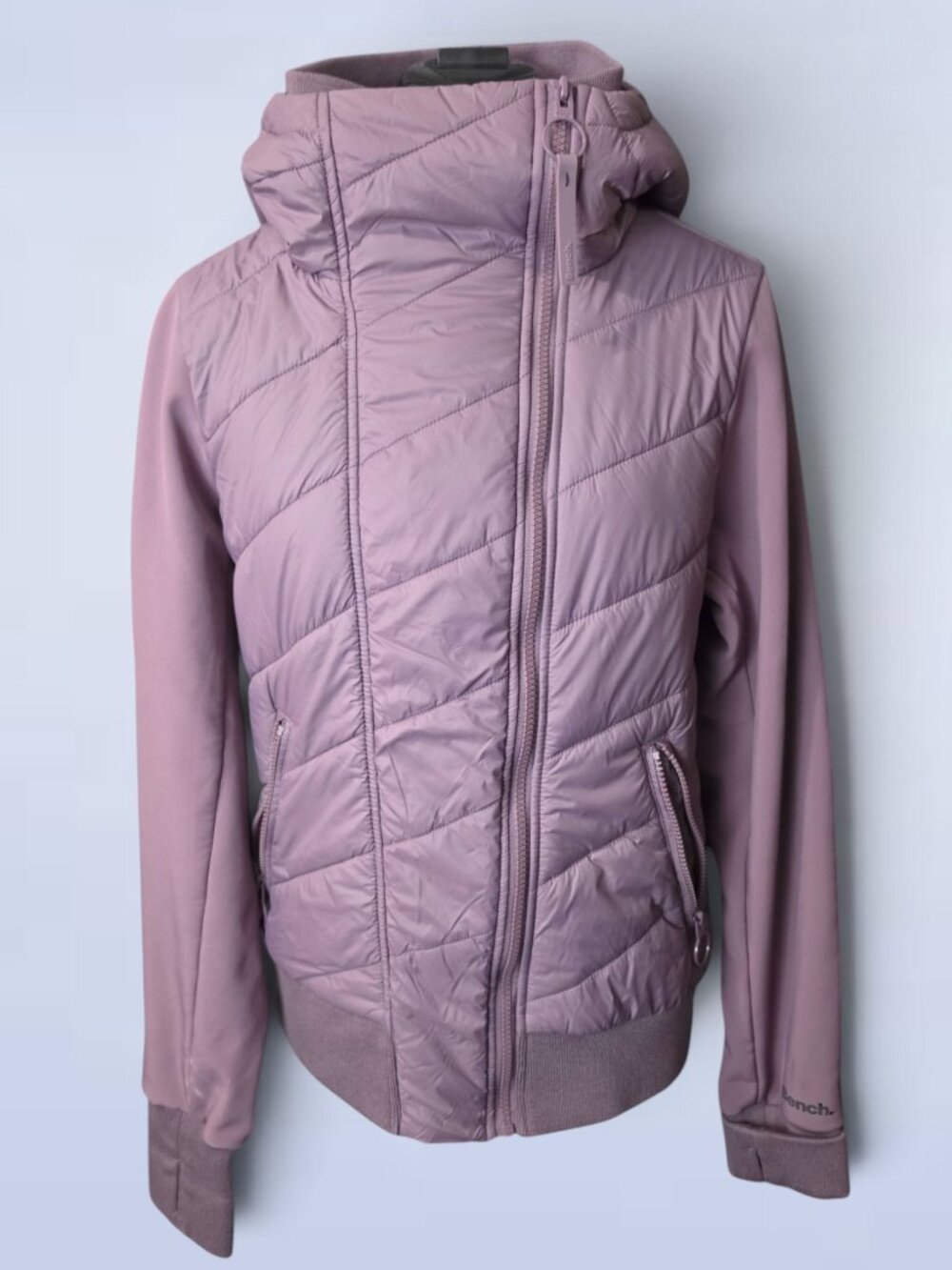 Bench Multipurpose Quilted Hooded Insulted Hybrid Jacket - Size 12